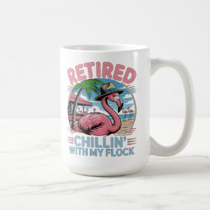 Caneca De Café Humor de Aposentadoria na Praia Tropical do Flamin