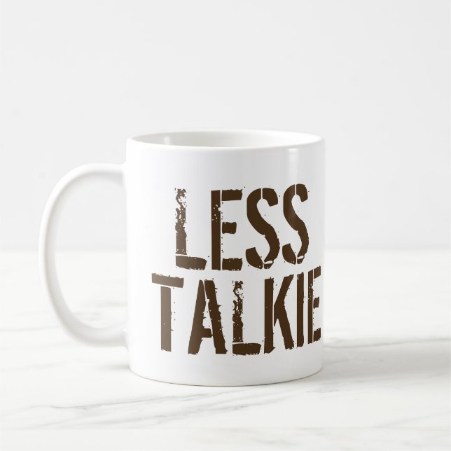 Caneca De Café Humor de Café Menos Conversa Mais Café (Esquerda)