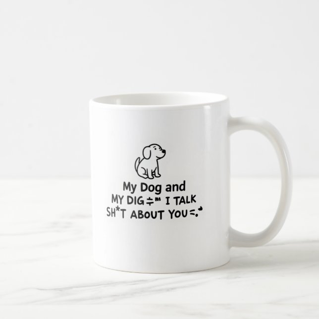 Caneca De Café Humor de Cão (Direita)