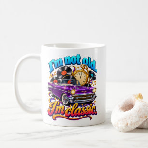 Caneca De Café Humor de Carro Clássico Não Sou Velho Sou Clássico