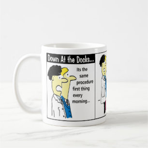 Caneca De Café Humor de Cartoon do Contentor de Entrega Docker