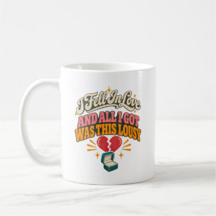 Caneca De Café Humor de Desamor Eu Me Apaixonei Mal Coração Quebr