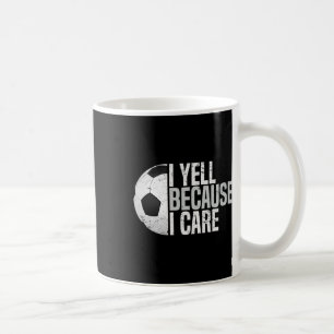 Caneca De Café Humor de Fã de Futebol Engraçado Eu Grito Porque E