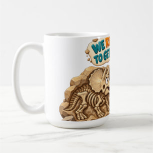 Caneca De Café Humor de Fóssil de Dinossauro Engraçado