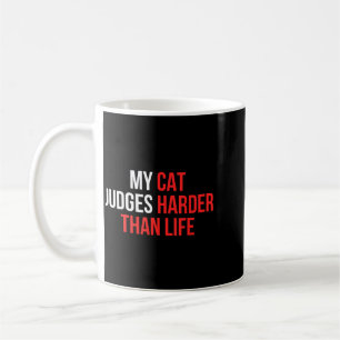 Caneca De Café Humor de Gato Sarcástico Citação Divertida de Gato