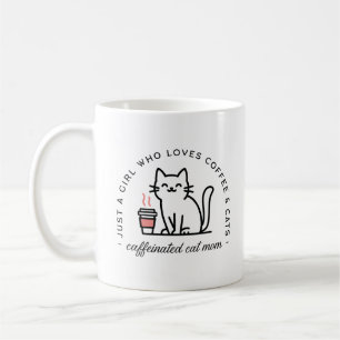 Caneca De Café Humor de mãe de gato e viciada em café