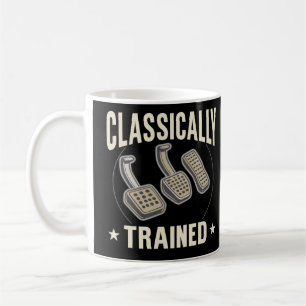 Caneca De Café Humor de Pedais de Funny Car Treinado Classicament