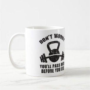 Caneca De Café Humor de WOD - passe para fora antes que você