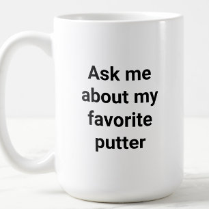Caneca De Café Humor Divertido de Golfista Pergunte-me Sobre Meu