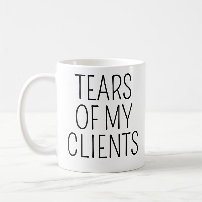 Caneca De Café Humor Divertido Lágrimas dos Meus Clientes (Esquerda)