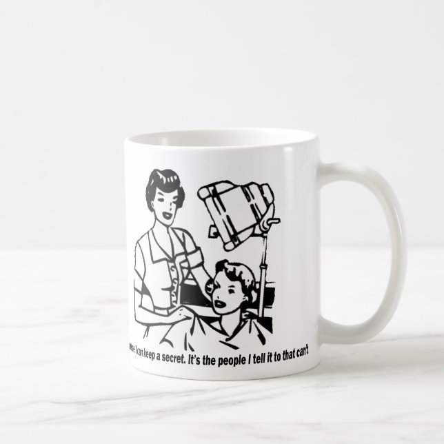 Caneca De Café Humor do cabeleireiro - naturalmente eu posso (Direita)