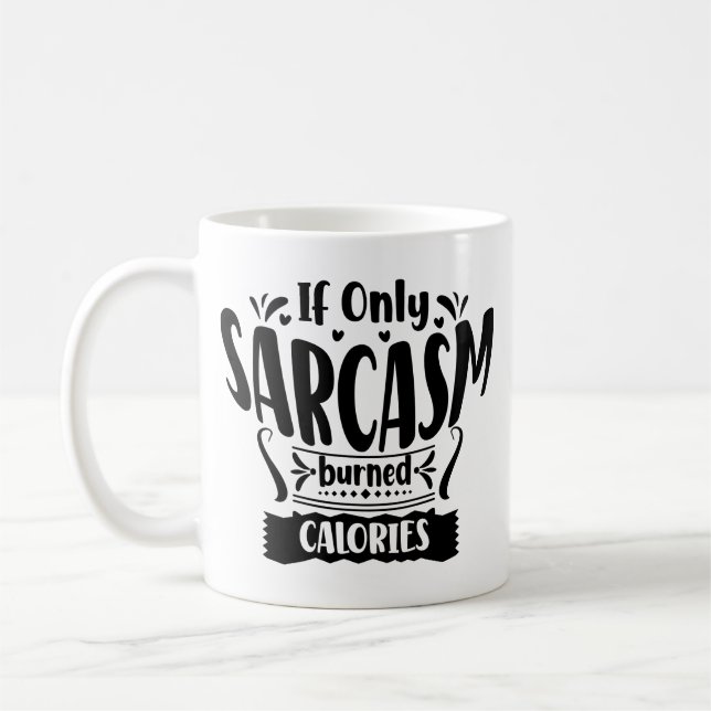 Caneca De Café Humor Engraçado Dose Sarcástica Simples Preto (Esquerda)