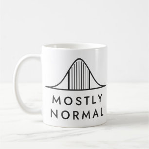 Caneca De Café Humor Estatístico Curva de Sino Principalmente Nor