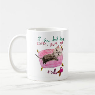 Caneca de Café Humor Gato Sonolento – Caneca de Ga