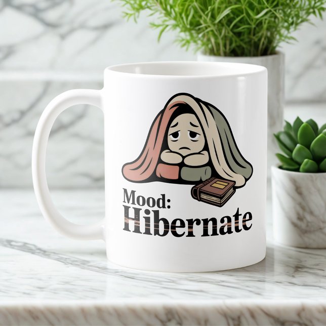 Caneca De Café Humor: Hibernar | Retiro Aconchegante com Autoconh (Criador carregado)