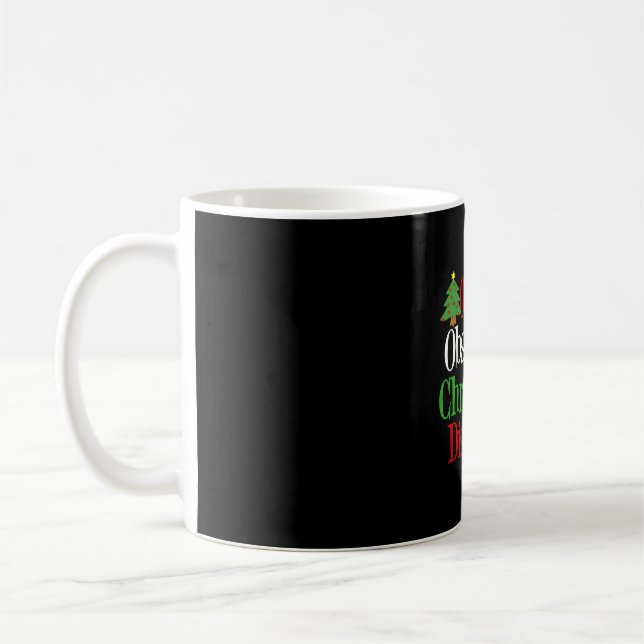 Caneca De Café Humor Obsessivo com Perturbação de Natal (Esquerda)