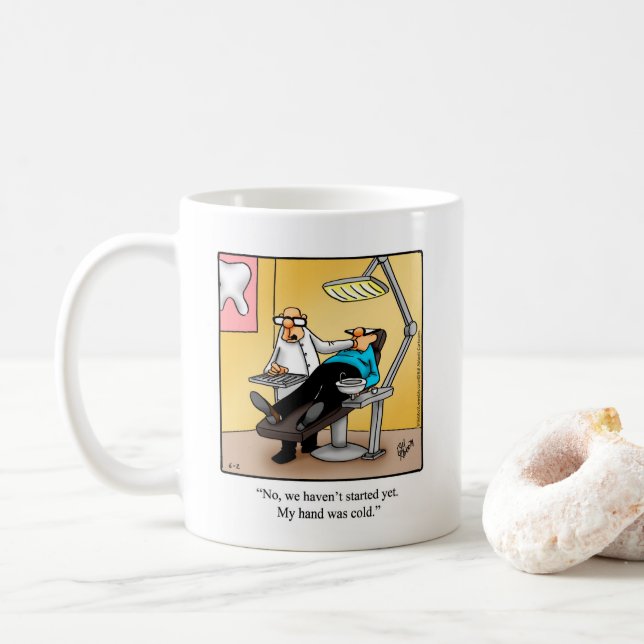 Caneca De Café Humor Personalizável Médico/Dentista (Com Donut)