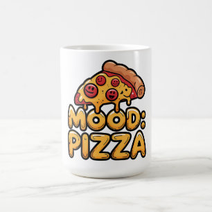 Caneca De Café Humor: Pizza - Fatia de Cartoons Divertidos com Fe