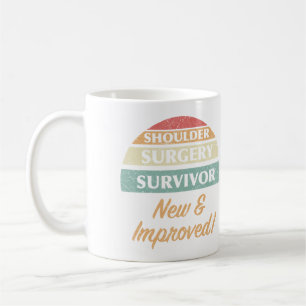 Caneca De Café Humor Sobrevivente com Cirurgia do Ombro