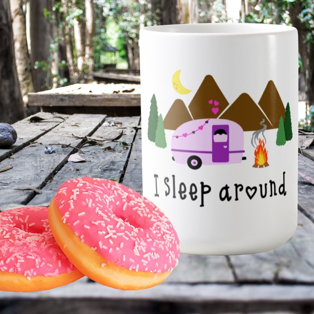 Caneca De Café Humorista, Eu Dormi Por Aí (Criador carregado)