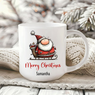 Caneca de Café Humorística do Papai Noel Excêntric