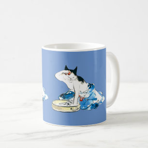 Caneca De Café Humorístico Gato Japonês no Banho II