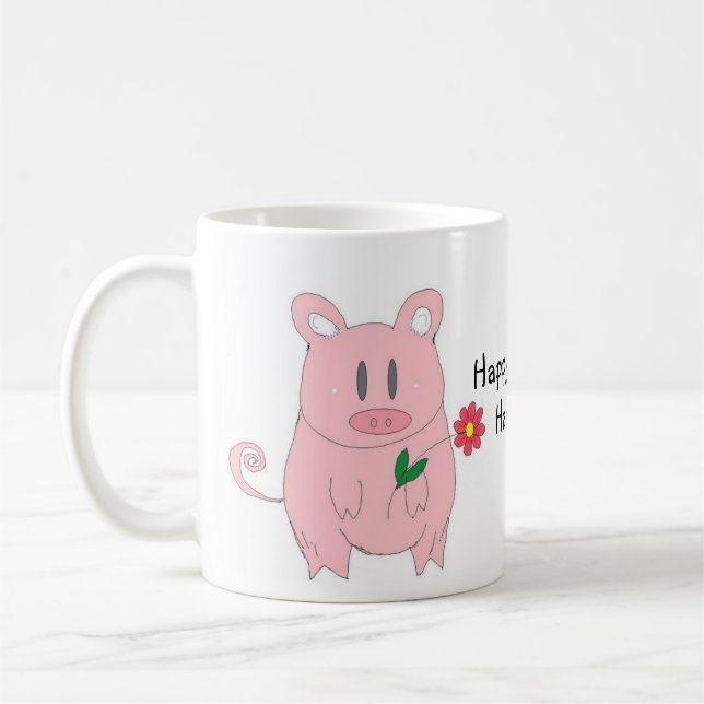 Caneca De Café Humorous Piggy (Esquerda)