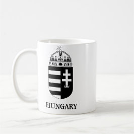 Caneca De Café Hungarian Coat of Arms Contemporary Monochrome Art