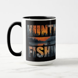 Caneca de Café Huntin Fishin | Caneca de Pesca ao