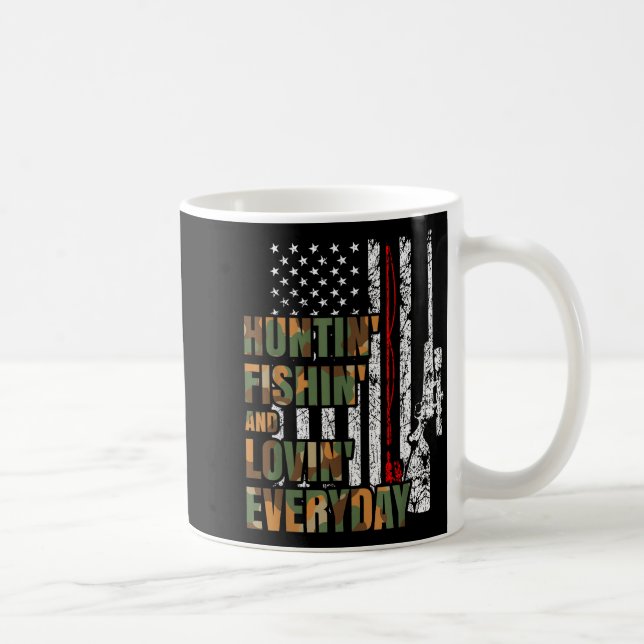 Caneca De Café Hunting Fishing Loving Everyday American Deer Hunt (Direita)