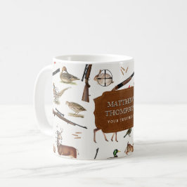 Caneca De Café Hunting Wildlife Outdoorsman Pattern