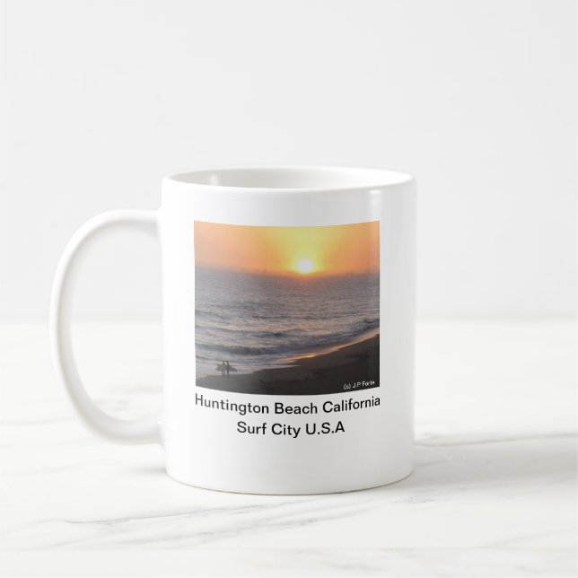Caneca De Café Huntington Beach "Surf City" (Esquerda)