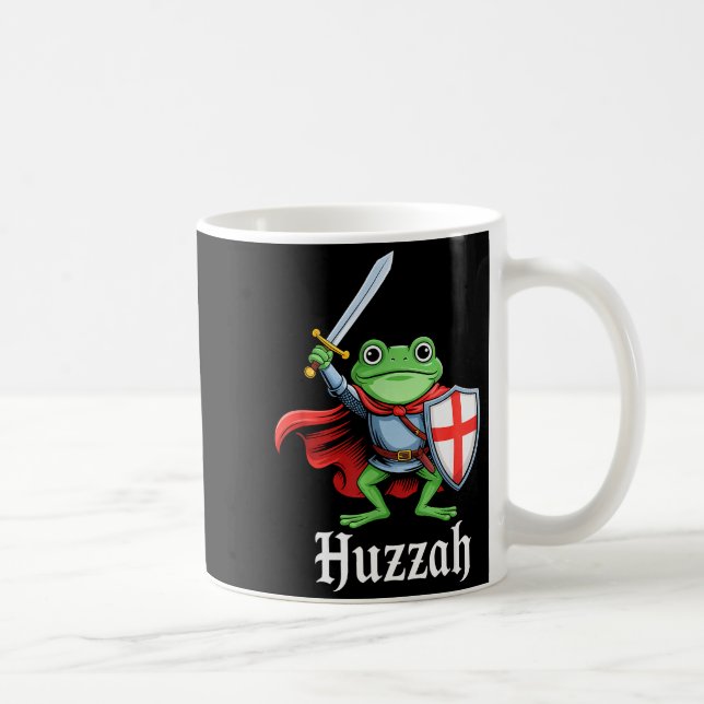Caneca De Café Hurra Cavaleiro Sapo Citação Divertida Espada Meme (Direita)
