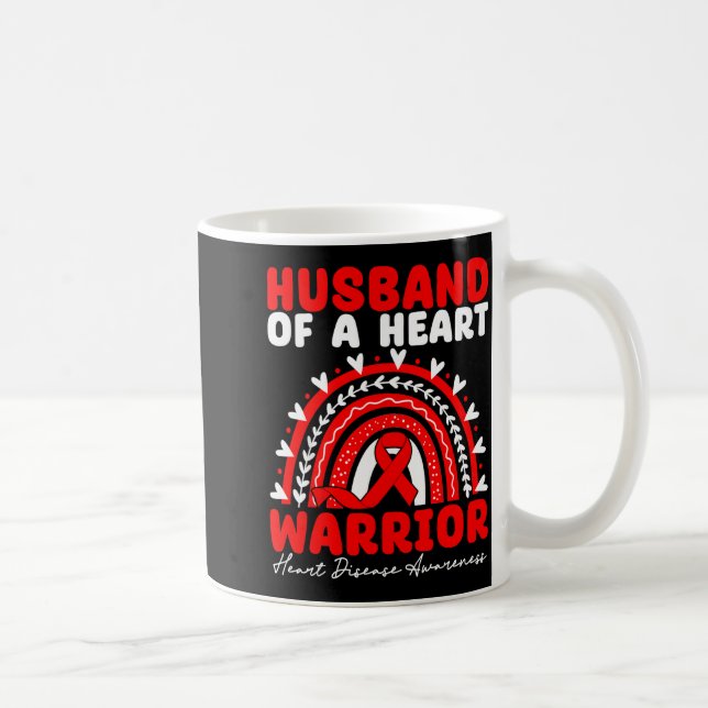 Caneca De Café Husband Of A Heart Warrior Heart Disease Boho Rain (Direita)
