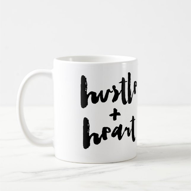 Caneca De Café Hustle + Coração (Esquerda)