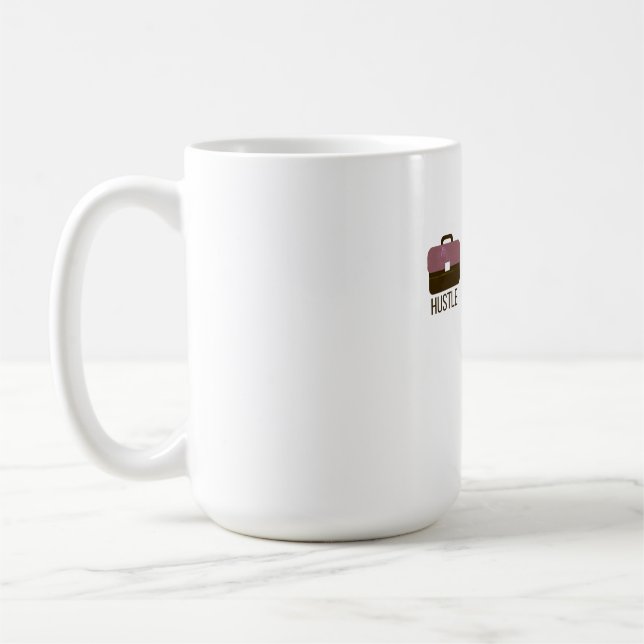 Caneca De Café Hustle, Home, Heart: Design de conforto motivacion (Esquerda)
