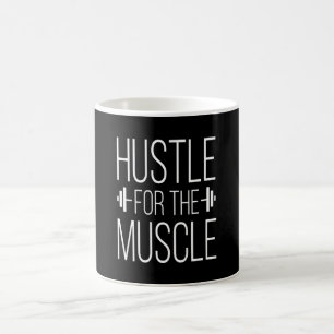 Caneca De Café Hustle Para O Edifício Muscular Da Malhação Muscul