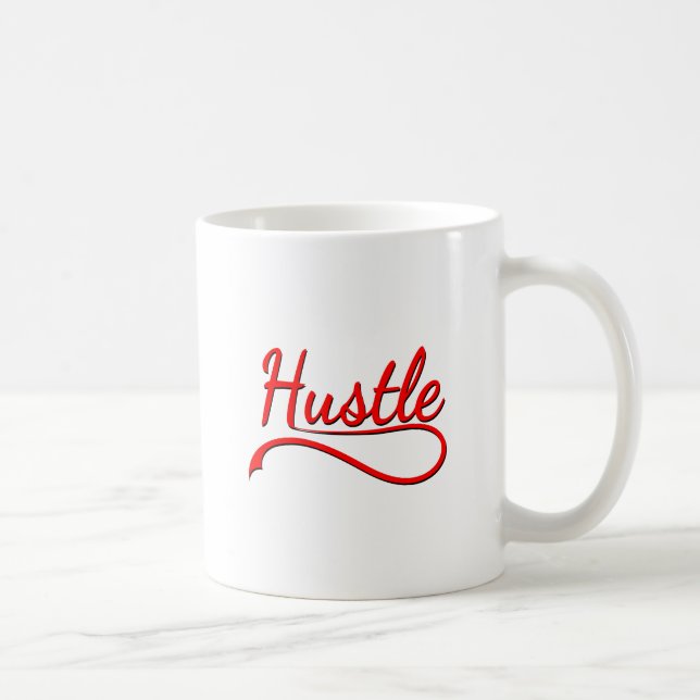 Caneca De Café Hustle Typografia Art (Direita)