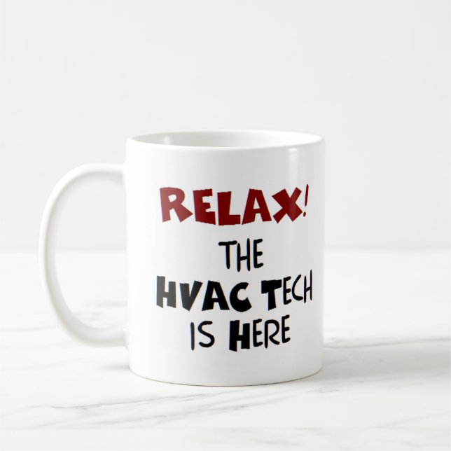 Caneca De Café hvac tech está aqui (Esquerda)