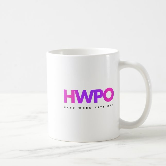 Caneca De Café Hw Hard Work Pays Off Pastel Motivational  (Direita)