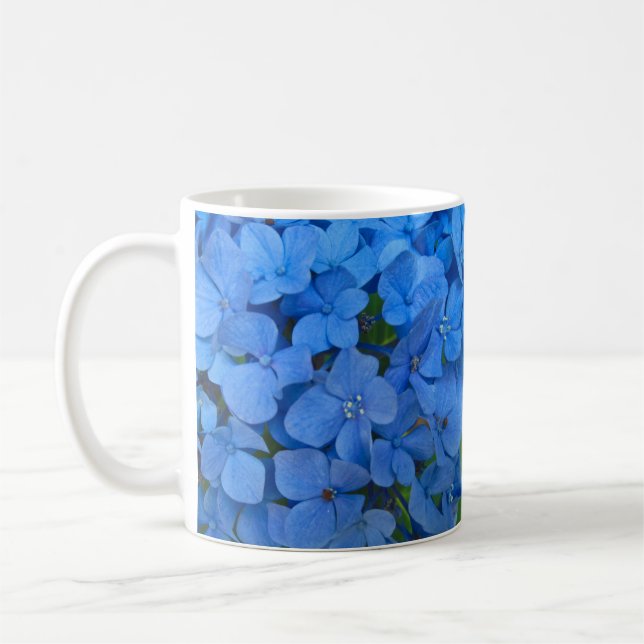 Caneca De Café Hydrangea azul brilhante (Esquerda)