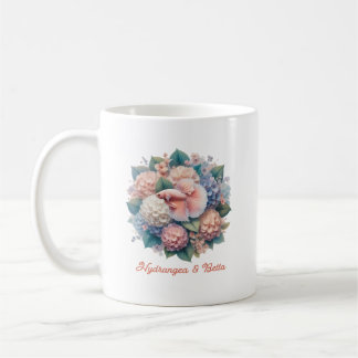 Caneca De Café Hydrangea & Bettafish Mug