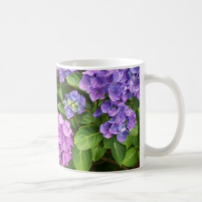 Caneca De Café Hydrangea Clássica (Direita)
