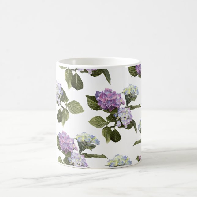 Caneca De Café Hydrangea Flowers (Centro)