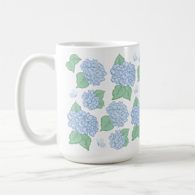 Caneca De Café Hydrangea Mug Azul Claro (Esquerda)