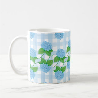 Caneca De Café Hydrangea Mug, do Avô Branco e Azul