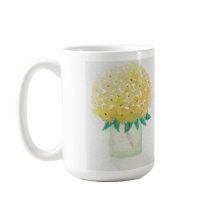 Hydrangeas Amarelas num vaso