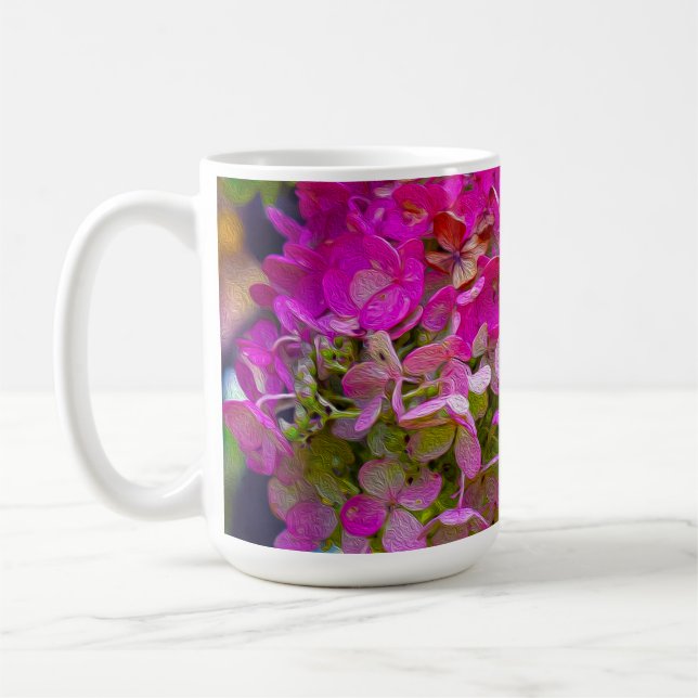 Caneca De Café Hydrangeas Rosa (Esquerda)
