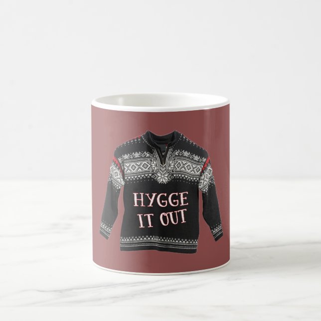 Caneca De Café HYGGE ELE PARA FORA (caneca vermelha) (Centro)