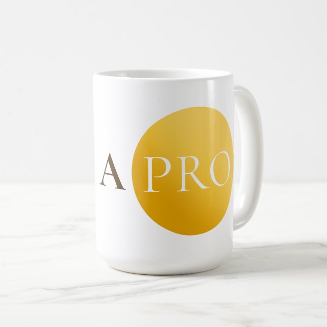 Caneca De Café I AM A PRO | Elegant Gold Circle Motivational Mug (Frente Esquerda)